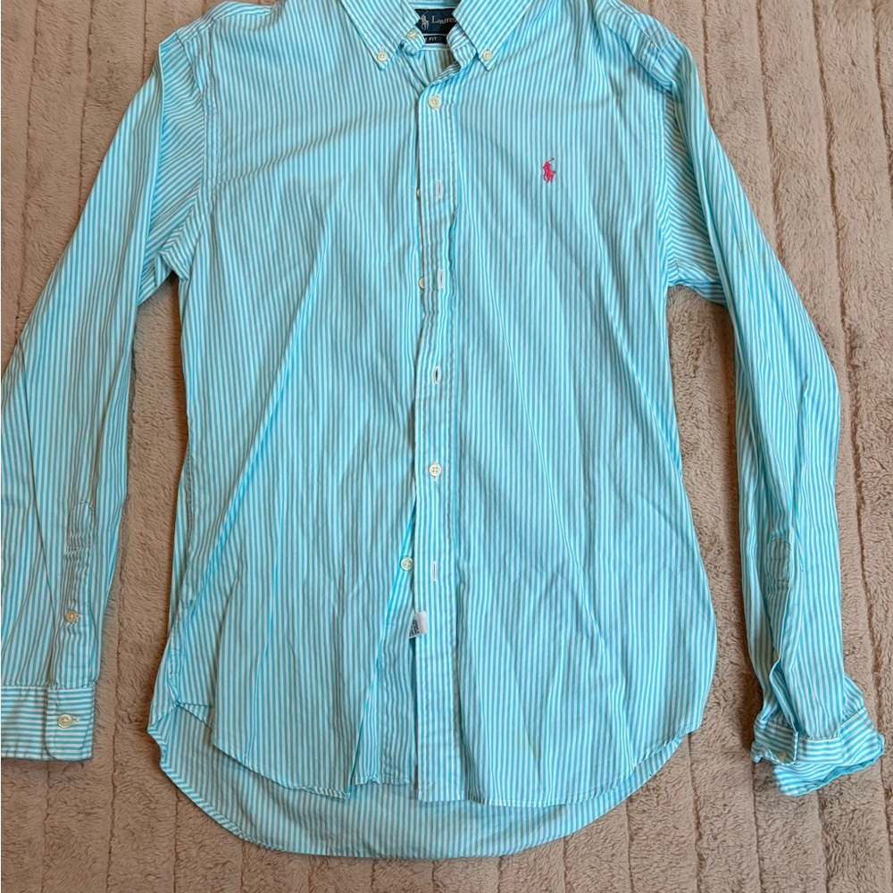 Ralph Lauren Light Blue Striped Shirt